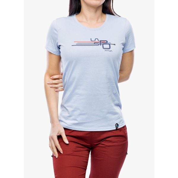 Koszulka bawełniana La Sportiva Stripe Cube T-Shirt. Niebieskie t-shirty sportowe La Sportiva, bez wzorów, z bawełny, bez ramiączek. Za 161.99 zł.