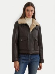 LAUREN RALPH LAUREN Kurtka z imitacji skóry 297957530001 Brązowy Regular Fit. Brązowe kurtki Lauren Ralph Lauren, xl, bez wzorów, ze skóry, bez kaptura. Za 869.99 zł.