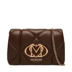 Torebka LOVE MOSCHINO. Brązowe kopertówki Love Moschino, bez wzorów, wizytowe, bez dodatków. Za 789.99 zł.