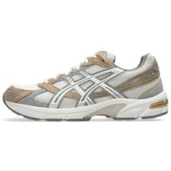 Trampki Asics Sr. Szare trampki sportowe ASICS, bez wzorów, z materiału, bez zapięcia, tenisowe. Za 710.99 zł.