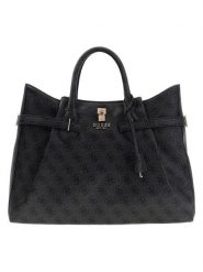 Guess Torebka w kolorze czarnym - 38 x 28 x 13 cm rozmiar: onesize. Czarne torebki klasyczne Guess, z aplikacjami, z materiału, przez ramię, bez dodatków. Za 469.99 zł.