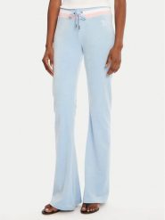 Juicy Couture Spodnie dresowe Velour JCWBJ225352 Błękitny Regular Fit. Niebieskie spodnie dresowe Juicy Couture, bez wzorów, z dresówki. Za 309.99 zł.