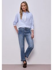 Street One Dżinsy - Straight fit - w kolorze niebieskim rozmiar: W26/L28. Niebieskie jeansy Street One, l, z aplikacjami, ze skóry, street. Za 149.31 zł.