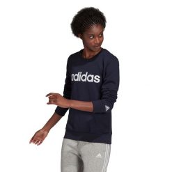 Bluza damska adidas Essentials Logo. Białe bluzy bez kaptura adidas, m, bez wzorów, z materiału, bez kaptura, na fitness i siłownię. Za 220.45 zł.