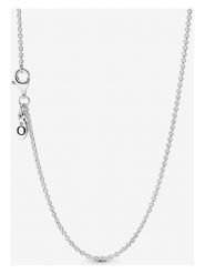 Pandora Srebrny naszyjnik rozmiar: 90. Szare naszyjniki Pandora, z materiału, srebrne. Za 226.45 zł.