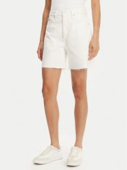 Calvin Klein Jeans Szorty jeansowe J20J225201 Biały Relaxed Fit. Białe szorty Calvin Klein Jeans, bez wzorów, z bawełny. Za 289.99 zł.
