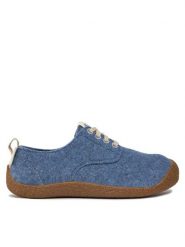 Keen Półbuty Mosey Derby 1026450-10 Niebieski. Niebieskie półbuty wsuwane Keen, bez wzorów, z materiału, bez obcasa, na płaskiej podeszwie. Za 259.99 zł.