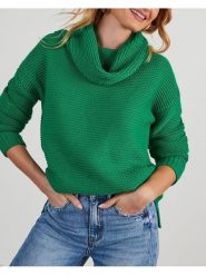 Milan Kiss Golf w kolorze zielonym rozmiar: L. Zielone swetry Milan Kiss, l, bez wzorów, bez ramiączek. Za 126.99 zł.