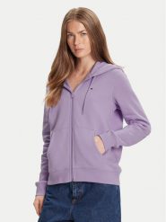 Tommy Jeans Bluza Flag DW0DW19729 Fioletowy Regular Fit. Fioletowe bluzy Tommy Jeans, xs, bez wzorów, z bawełny, bez ramiączek, bez kaptura. Za 239.99 zł.