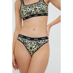 HUGO figi kąpielowe 50475938 kolor żółty. Żółte bikini Hugo, bez wzorów. Za 199.99 zł.