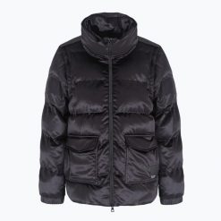 Kurtka damska EA7 Emporio Armani Train Athletic Velour Extra Padded. Czarne kurtki EA7 Emporio Armani, l, bez wzorów, z elastanu, eleganckie, bez kaptura. Za 729.99 zł.