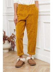 Joséfine Spodnie "Altazar" w kolorze musztardowym rozmiar: L. Żółte spodnie materiałowe Joséfine, bez wzorów, z materiału. Za 205.45 zł.