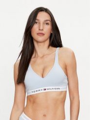 Tommy Hilfiger Biustonosz top UW0UW04612 Niebieski. Niebieskie biustonosze Tommy Hilfiger, m, bez wzorów, z bawełny, bez kołnierzyka, bez ramiączek. Za 99.99 zł.