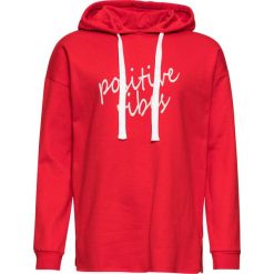 Bluza z kapturem bonprix truskawkowo-biały. Bluzy marki INOVIK. Za 54.99 zł.