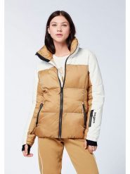 Chiemsee Kurtka pikowana w kolorze jasnobrązowo-białym rozmiar: XL. Białe kurtki Chiemsee, xl, bez wzorów, bez kaptura. Za 420.68 zł.