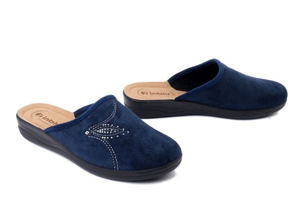 INBLU CF-48 004 granatowy, kapcie damskie. Niebieskie kapcie Inblu, bez wzorów. Za 61.40 zł.