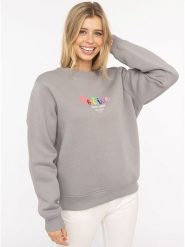 Zwillingsherz Bluza "Positive Rainbow" w kolorze szarym rozmiar: S/M. Szare bluzy Zwillingsherz, m, bez wzorów, bez ramiączek, bez kaptura. Za 198.10 zł.