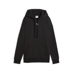 Damska dzianinowa bluza z kapturem Essentials o luźnym kroju PUMA. Czarne bluzy z kapturem Puma, xl, bez wzorów, z bawełny, z kapturem, do biegania. Za 164.99 zł.
