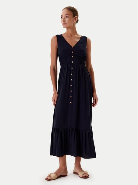 Tatuum Sukienka letnia Letitia T2510.202 Granatowy Relaxed Fit. Niebieskie sukienki Tatuum, bez wzorów, z wiskozy, bez kołnierzyka, bez ramiączek. Za 339.99 zł.