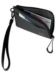 Portfel Jack Wolfskin Wandermood Wallet - granite black. Czarne portfele Jack Wolfskin, bez wzorów, z poliamidu. Za 62.99 zł.