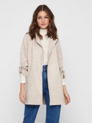 ONLY Płaszcz przejściowy Joline 15179864 Beżowy Regular Fit. Brązowe płaszcze ONLY, s, bez wzorów, ze skóry, bez kaptura. Za 139.99 zł.