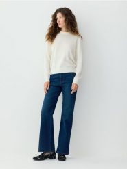 Sweter z kaszmiru - złamana biel. Swetry Reserved, l, bez wzorów, z kaszmiru, bez ramiączek. Za 499.99 zł.