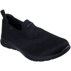 Buty sportowe damskie Skechers Arch Fit Refine 2.0 - Cascade. Czarne buty treningowe Skechers, bez wzorów, z materiału, bez zapięcia. Za 590.00 zł.