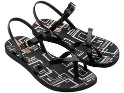 Sandały japonki damskie Ipanema Fashion Sand VIII Fem. Czarne sandały Ipanema, bez wzorów, z materiału, klasyczne, bez obcasa, bez zapięcia. Za 119.00 zł.