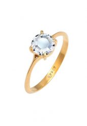 Elli Damski pierścionek zaręczynowy z kryształami ze srebra 925 Sterling Silver Pierścionki 1 ct. Szare pierścionki Elli, z kryształem, srebrne. Za 183.99 zł.