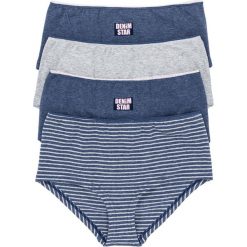 Figi "maxi panty" (4 pary) bonprix indygo-jasnoszary melanż- perłowy jasnoróżowy. Bokserki damskie marki KALENJI. Za 39.96 zł.