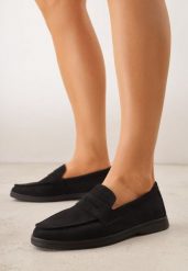 Czarne Klasyczne Mokasyny VICES z Imitacji Zamszu ze Skórzaną Wkładką Haliris. Czarne mokasyny Born2be, bez wzorów, z jeansu. Za 89.99 zł.