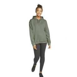 Bluza z kapturem Gildan Midweight Softstyle. Zielone bluzy GILDAN, m, bez wzorów, z bawełny, klasyczne, bez ramiączek, z kapturem. Za 114.80 zł.