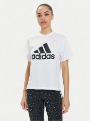 Adidas T-Shirt Floral Graphic Big Logo IN7314 Biały Regular Fit. Białe t-shirty adidas, m, bez wzorów, z bawełny, bez kołnierzyka, bez ramiączek. Za 89.99 zł.