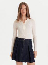 Lacoste Sweter AF4006 Écru Slim Fit. Swetry Lacoste, bez wzorów, z wełny, bez ramiączek. Za 729.99 zł.