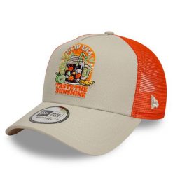 Czapka z daszkiem New Era. Brązowe czapki z daszkiem New Era, bez wzorów. Za 119.99 zł.