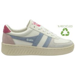 Damskie zamszowe buty sportowe Gola Grandslam Trident. Białe buty treningowe Gola, bez wzorów, z materiału, bez zapięcia. Za 467.90 zł.