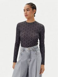 HUGO Bluzka Diralina_10 50542422 Czarny Slim Fit. Czarne bluzki Hugo, l, bez wzorów, z syntetyku, bez kołnierzyka, bez ramiączek. Za 479.99 zł.