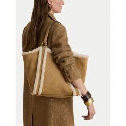 Torebka LAUREN RALPH LAUREN. Brązowe torebki klasyczne Lauren Ralph Lauren, bez wzorów, klasyczne, bez dodatków. Za 2,399.00 zł.