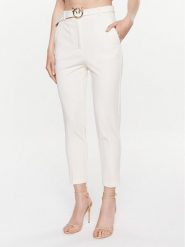 Pinko Spodnie materiałowe 100309 A0KD Écru Regular Fit. Spodnie materiałowe Pinko, bez wzorów, z materiału. Za 1,219.00 zł.