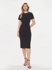 Boss Sukienka koktajlowa Dukeva 50505952 Granatowy Slim Fit. Niebieskie sukienki Boss, bez wzorów, z wiskozy, wizytowe, bez kołnierzyka, bez ramiączek. Za 949.99 zł.