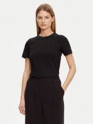 Guess T-Shirt 5RGI02 6298A Czarny Regular Fit. Czarne t-shirty Guess, l, z aplikacjami, z bawełny, bez kołnierzyka, bez ramiączek. Za 149.99 zł.
