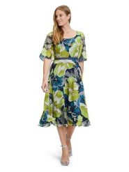 Vera Mont Sukienka w kolorze zielono-niebieskim rozmiar: 40. Niebieskie sukienki Vera Mont, bez wzorów, bez kołnierzyka, bez ramiączek, midi. Za 166.49 zł.