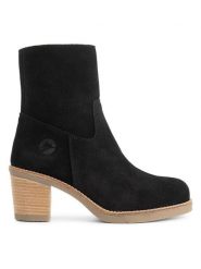 TRAVELIN' Skórzane botki "Indre" w kolorze czarnym rozmiar: 36. Czarne botki Travelin', bez wzorów, ze skóry, eleganckie, bez obcasa, bez zapięcia. Za 423.06 zł.