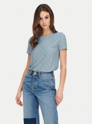 JDY T-Shirt 15158450 Błękitny Regular Fit. Niebieskie t-shirty JDY, s, bez wzorów, z syntetyku, bez kołnierzyka, bez ramiączek. Za 49.99 zł.