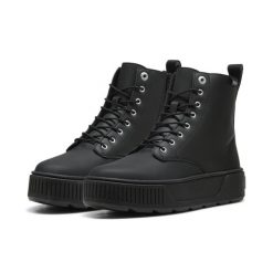 Damskie buty Karmen PUMA Black Silver Metallic. Czarne buty treningowe Puma, bez wzorów, z gumy, bez zapięcia, trekkingowe. Za 411.55 zł.