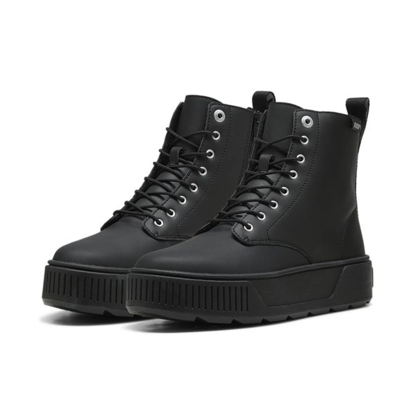 Damskie buty Karmen PUMA Black Silver Metallic. Czarne buty treningowe Puma, bez wzorów, z gumy, bez zapięcia, trekkingowe. Za 411.55 zł.