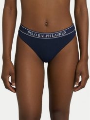 Polo Ralph Lauren Stringi 4P0483 Granatowy. Niebieskie stringi Polo Ralph Lauren, bez wzorów, z bawełny. Za 125.99 zł.