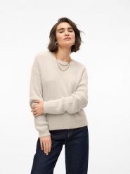 Vero Moda Sweter w kolorze beżowym rozmiar: S. Brązowe swetry Vero Moda, s, bez wzorów, bez ramiączek. Za 87.81 zł.