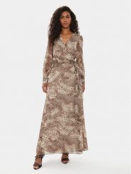 Guess Sukienka codzienna W4YK34 WDW82 Beżowy Regular Fit. Brązowe sukienki Guess, na co dzień, s, z aplikacjami, z syntetyku, bez kołnierzyka, bez ramiączek, proste. Za 359.99 zł.