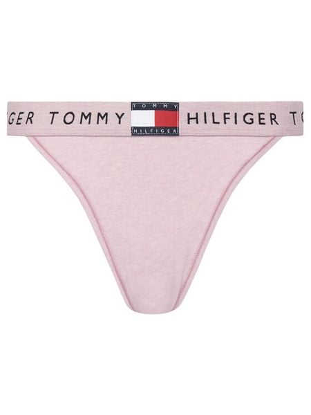 Tommy Hilfiger Stringi UW0UW06095 Różowy. Czerwone stringi Tommy Hilfiger, bez wzorów, z bawełny. Za 69.99 zł.